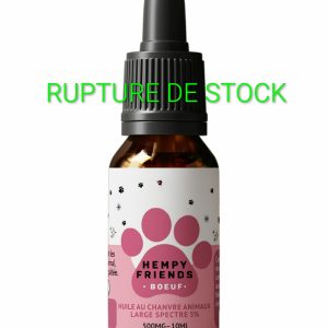 HUILE CHANVRE POUR CHIENS 5% – SAVEUR BOEUF