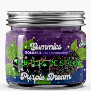 Gummies CBD Sommeil I Purple Dream I Cassis/Mûre – 20mg CBD & mélatonine – Sans THC – 30 gummies